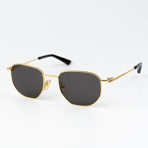 NEW Bottega Veneta BV1301S 001 Gold Grey Split Panthos Unisex Sunglasses